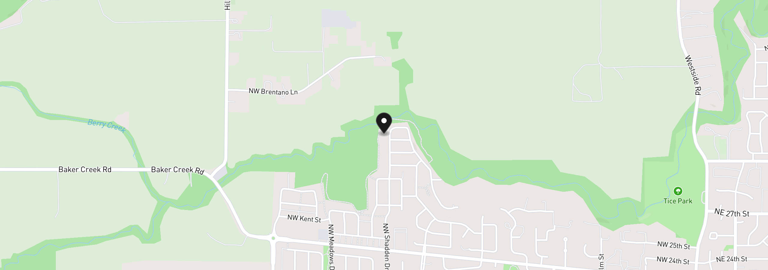 Map showing the location of 3199 NW Shadden Dr 66, McMinnville, OR 97128