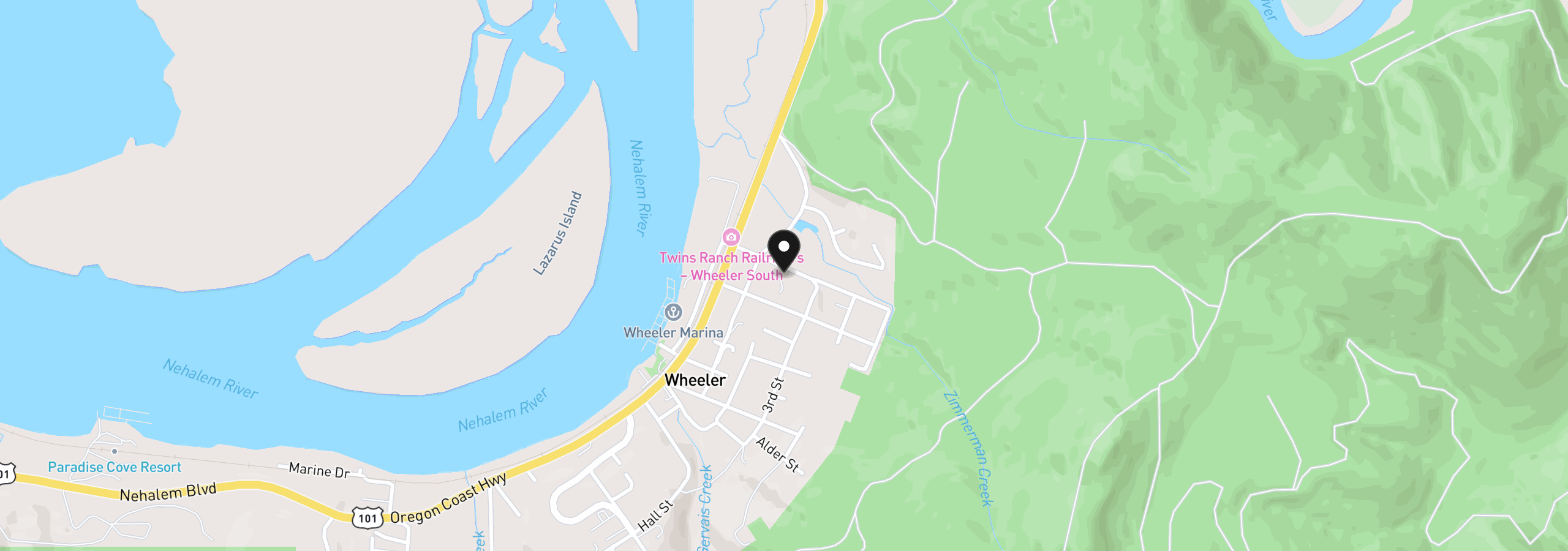 Map showing the location of 228 Hemlock Rd, Wheeler, OR 97147