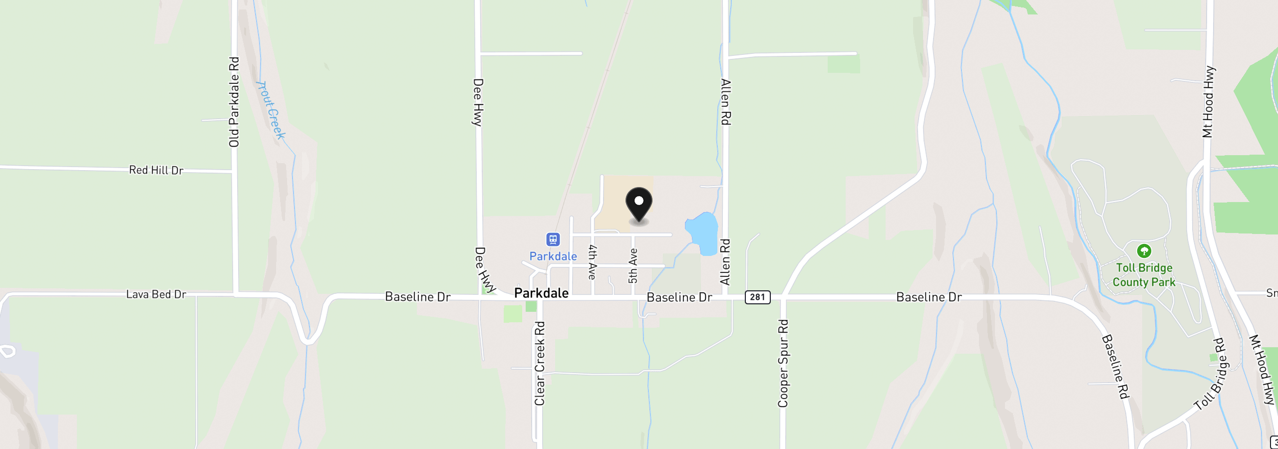 Map showing the location of 4878 Van Nuys Dr, Mt Hood Prkdl, OR 97041