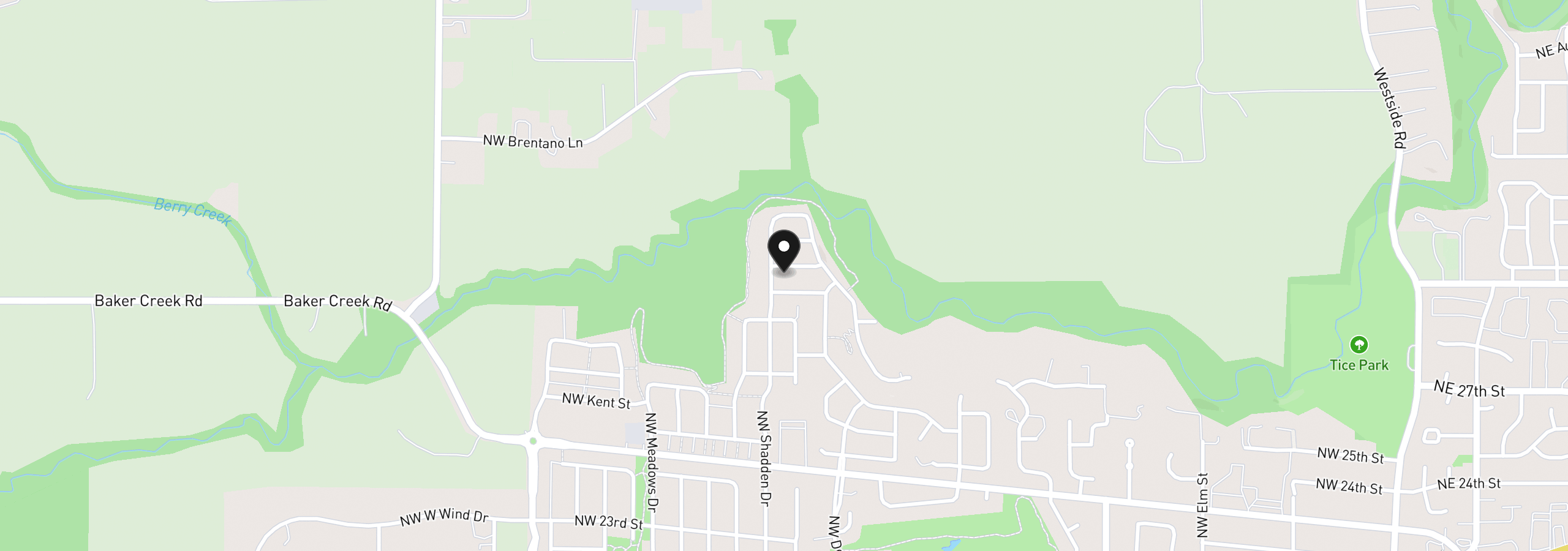 Map showing the location of 1582 NW Adelaide St 87, McMinnville, OR 97128