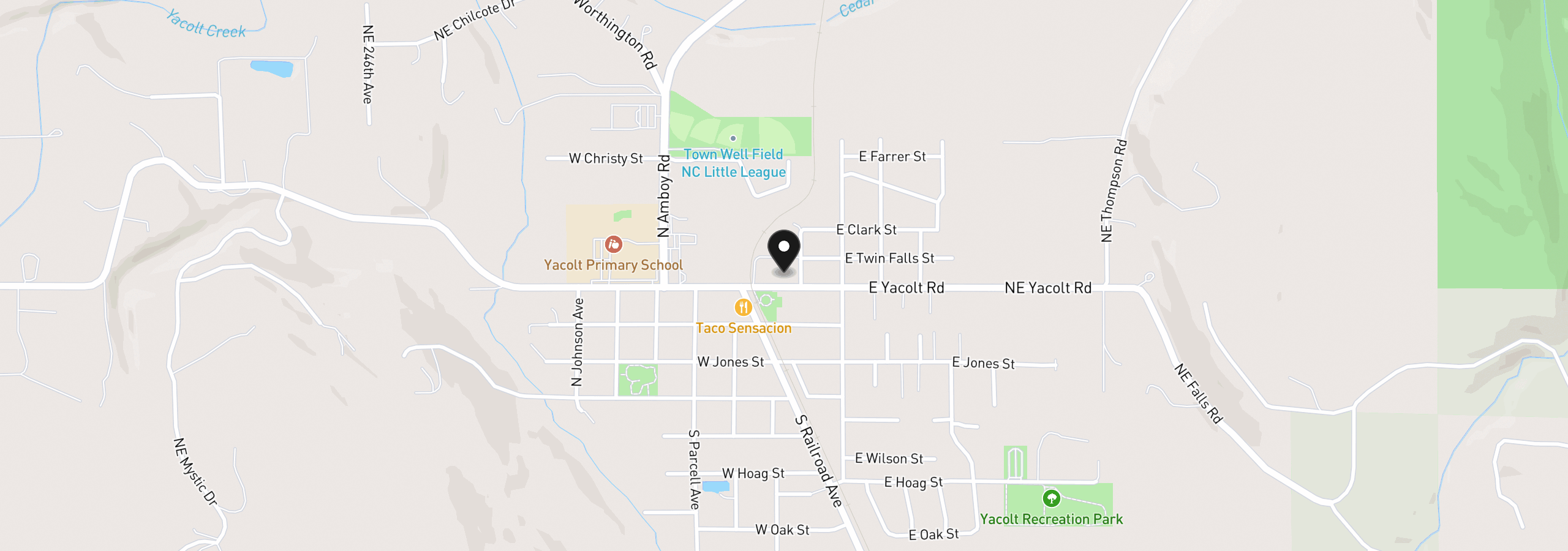Map showing the location of East Yacolt Road, Yacolt, Wa 98675