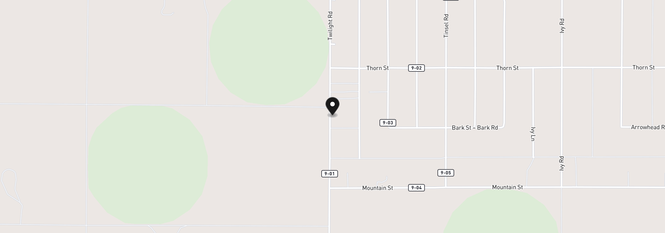 Map showing the location of Twilight Rd 3700~TL, Christmas Valley, OR 97641