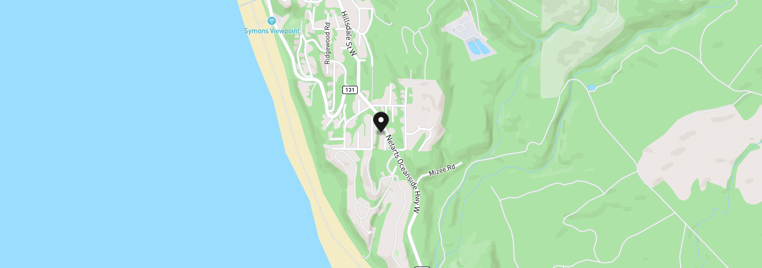 Map showing the location of Breezee Way 2Lots, Oceanside, OR 97134