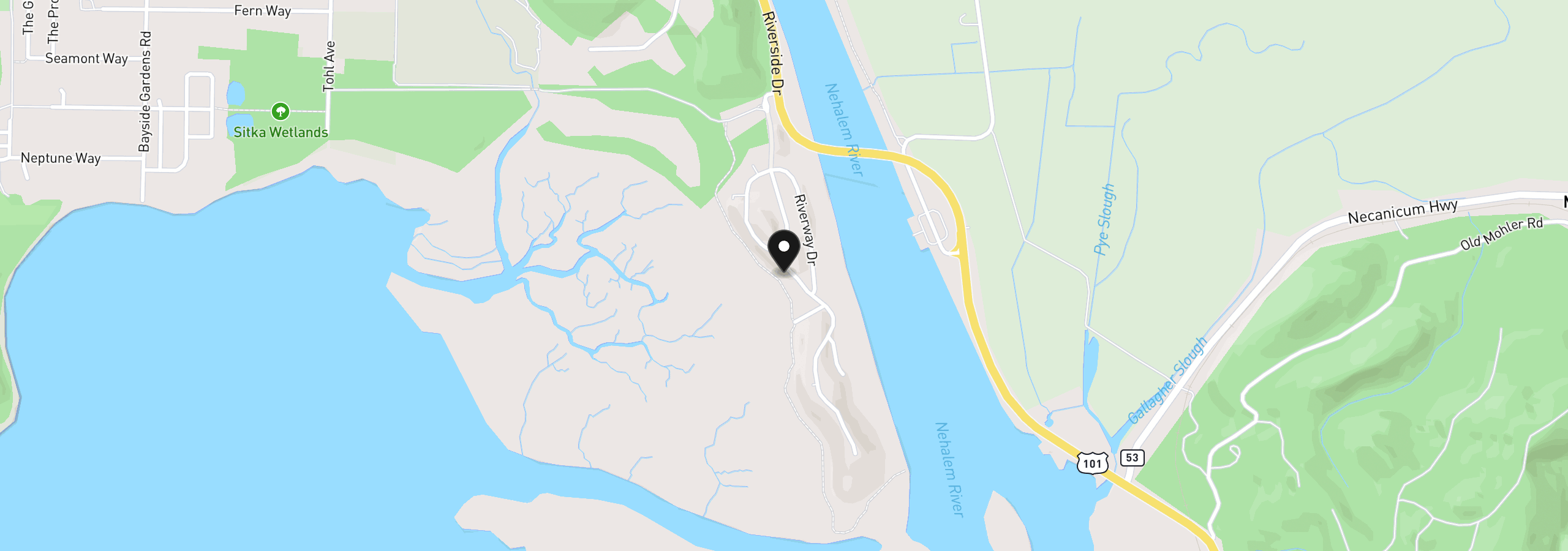 Map showing the location of Vl Nehalem Point Dr., Nehalem, OR 97131