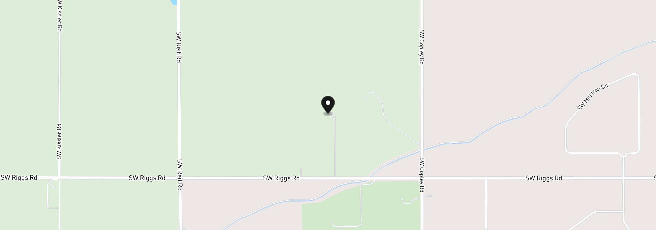 Map showing the location of 13501 SW Riggs Rd, Powell Butte, OR 97753