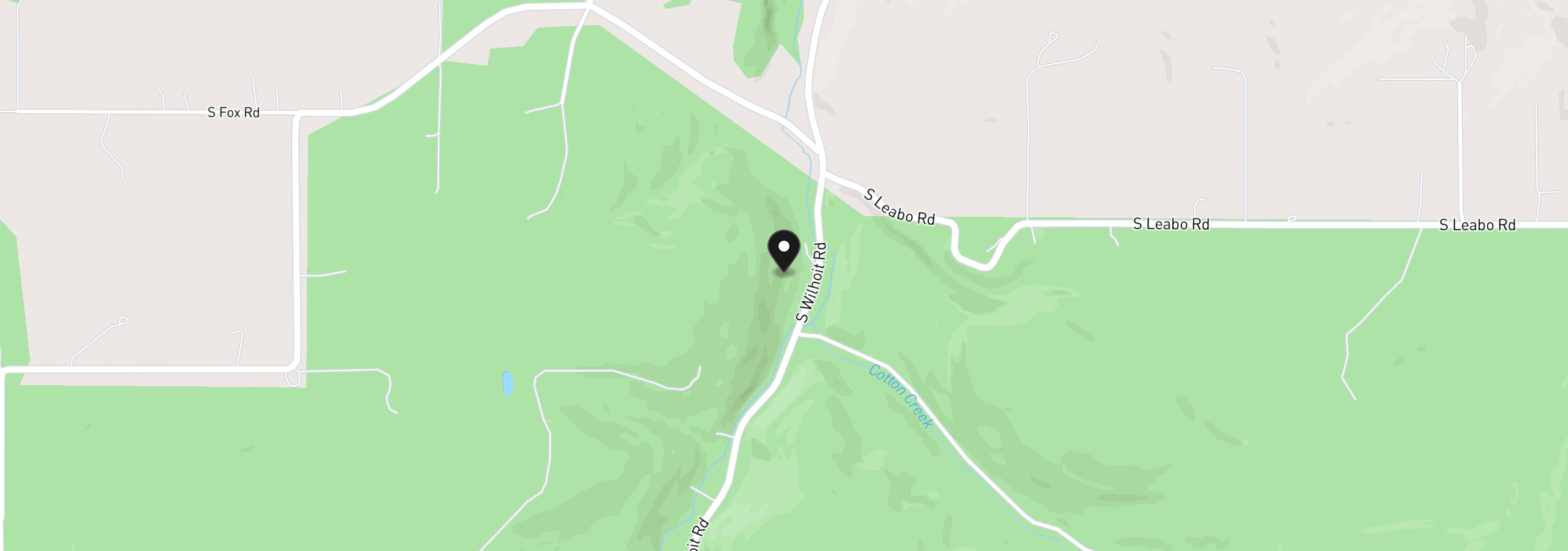 Map showing the location of 0 S Wilhoit, Molalla, OR 97038