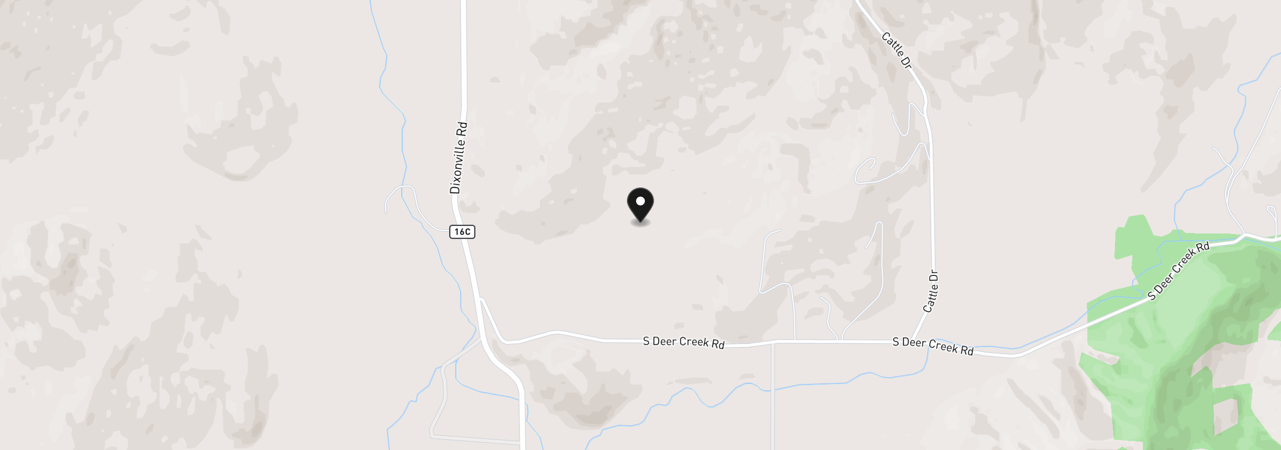 Map showing the location of 588 S Deer Creek Rd, Roseburg, OR 97470