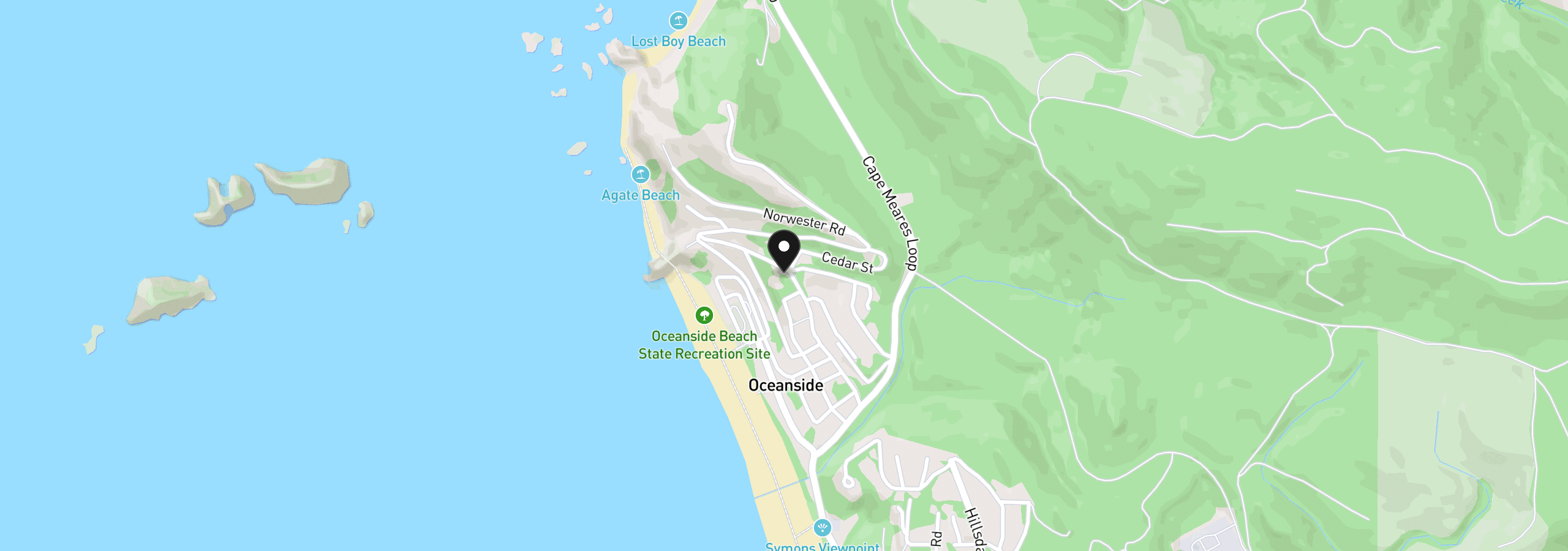 Map showing the location of Chinook Ave Tl11801, Oceanside, OR 97134