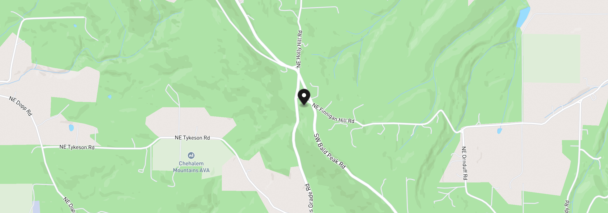 Map showing the location of 19100 NE Finnigan Hill Rd, Hillsboro, OR 97123