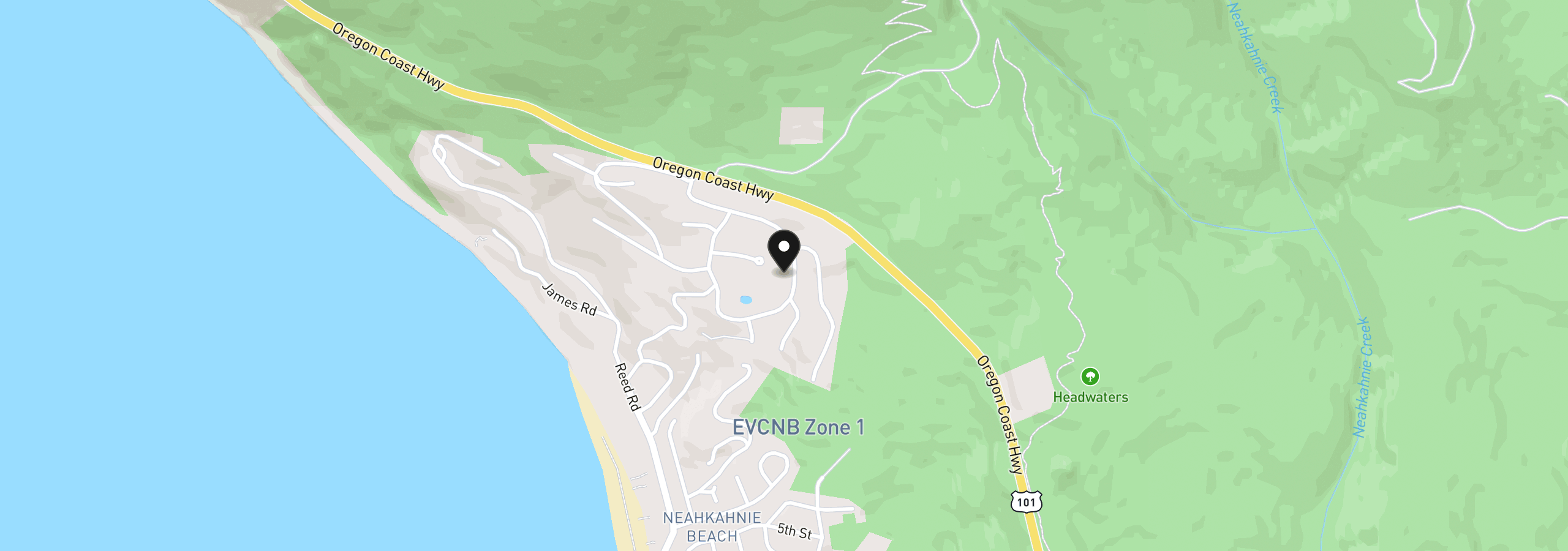Map showing the location of 38480 Meadow Loop, Manzanita, OR 97130