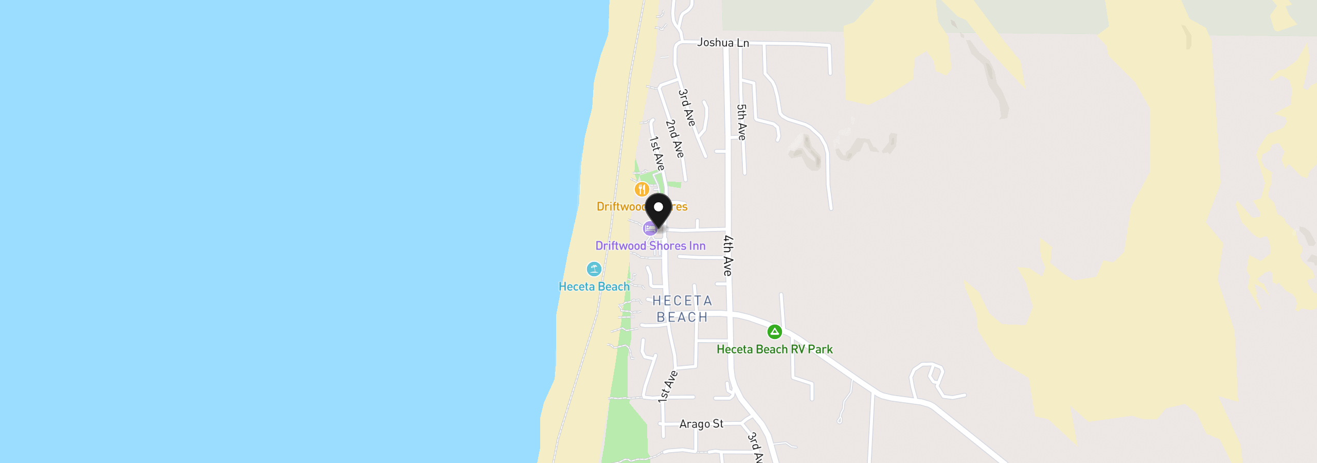 Map showing the location of 88416 1st Ave 322, Florence, OR 97439