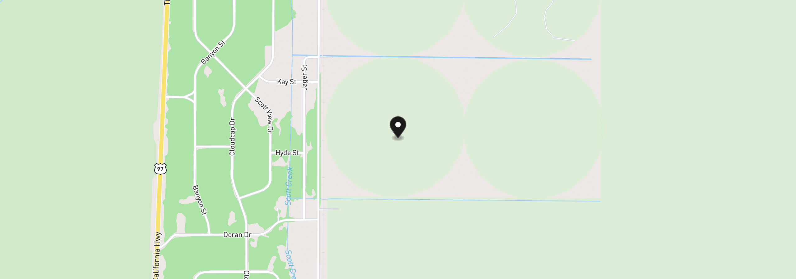 Map showing the location of 0 No Situs, Chiloquin, OR 97624