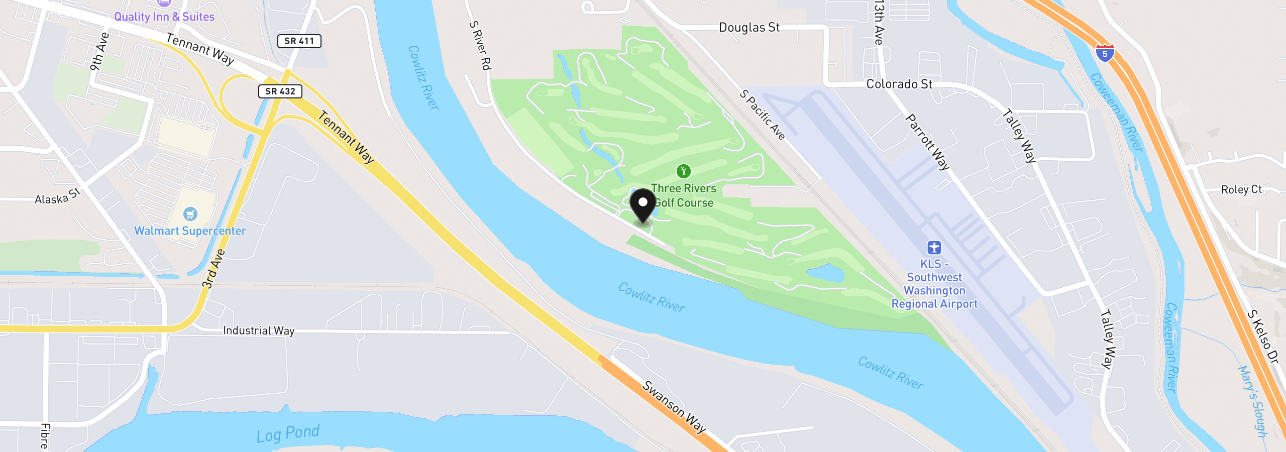 Map showing the location of 2068 S River Rd, Kelso, Wa 98626