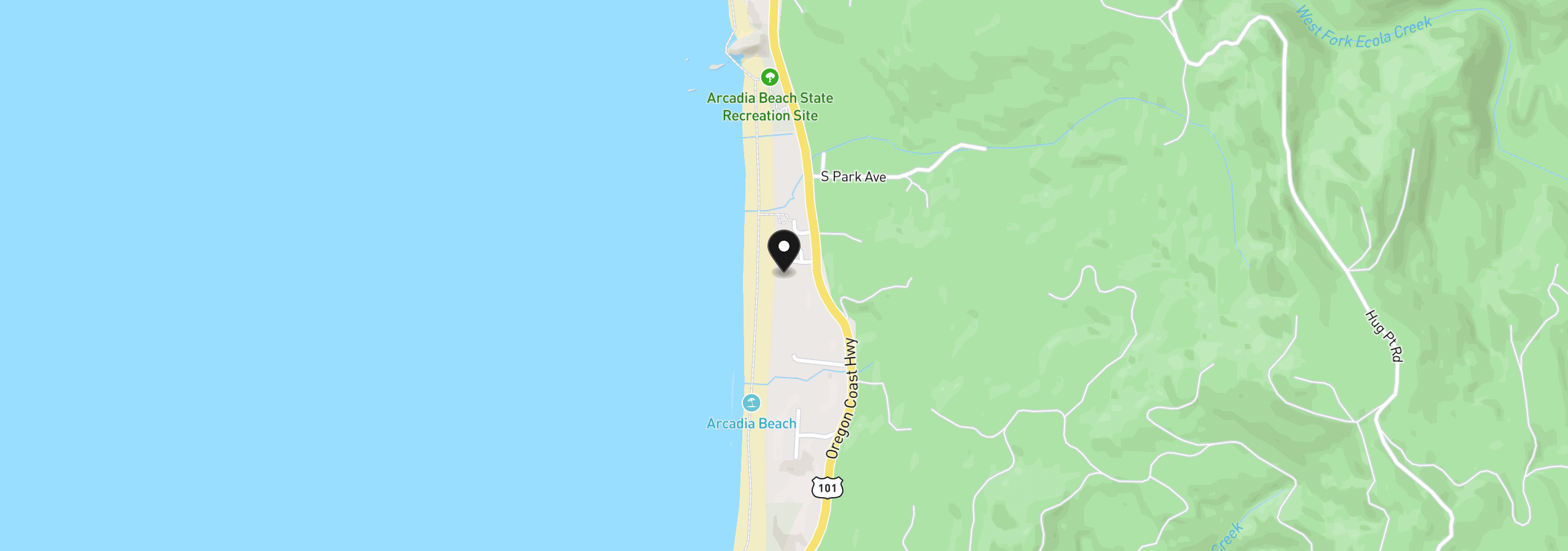 Map showing the location of 81208 Sunset Vista Rd, Arch Cape, OR 97102