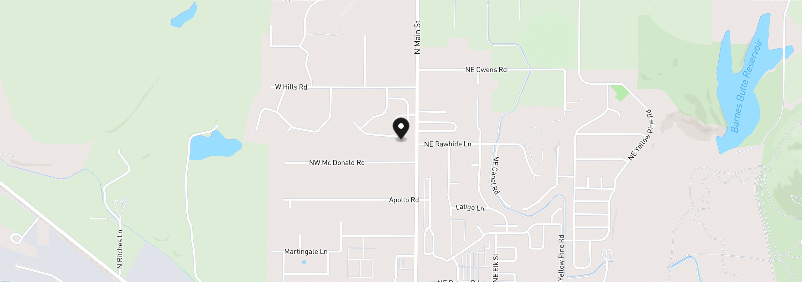 Map showing the location of 240 NW Saddle Ridge Loop, Prineville, OR 97754