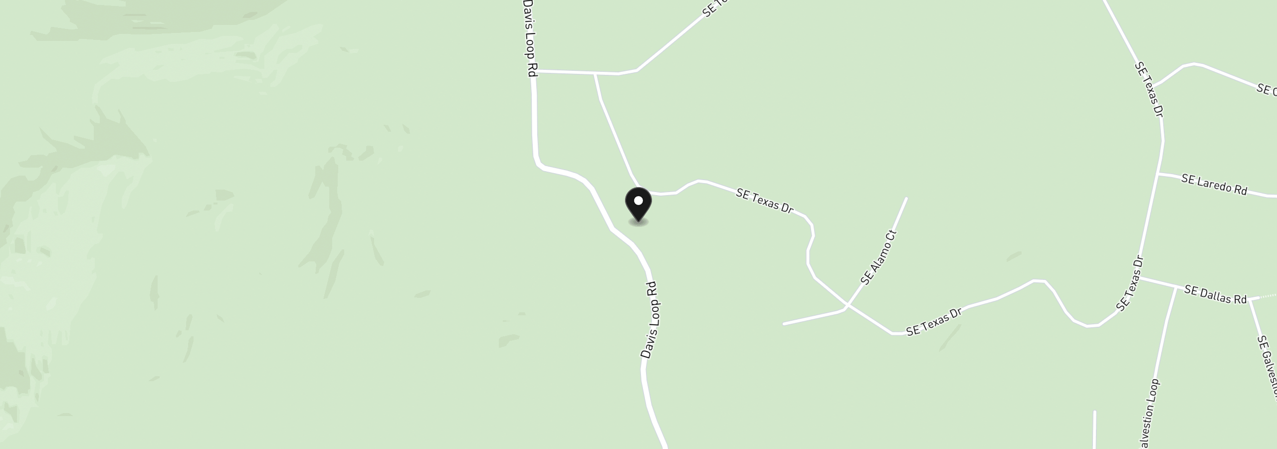 Map showing the location of 9880 SE Amarillo Rd, Prineville, OR 97754