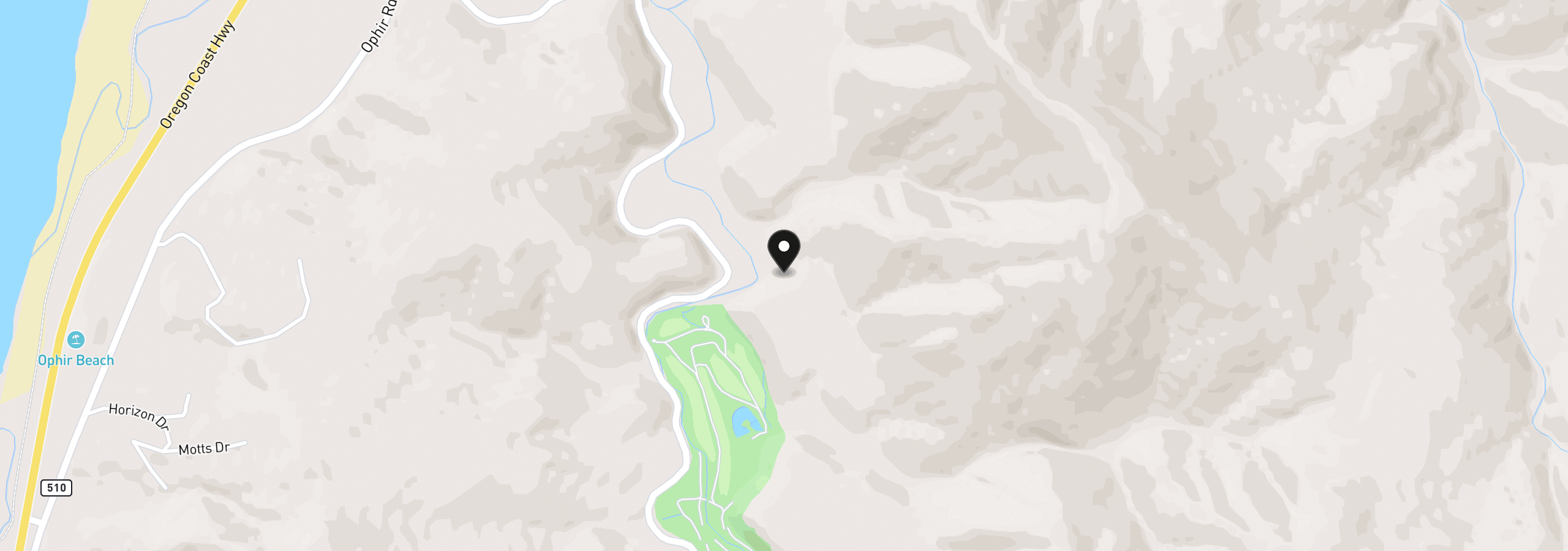 Map showing the location of 00 Cedar Valley Rd 400, Gold Beach, OR 97444