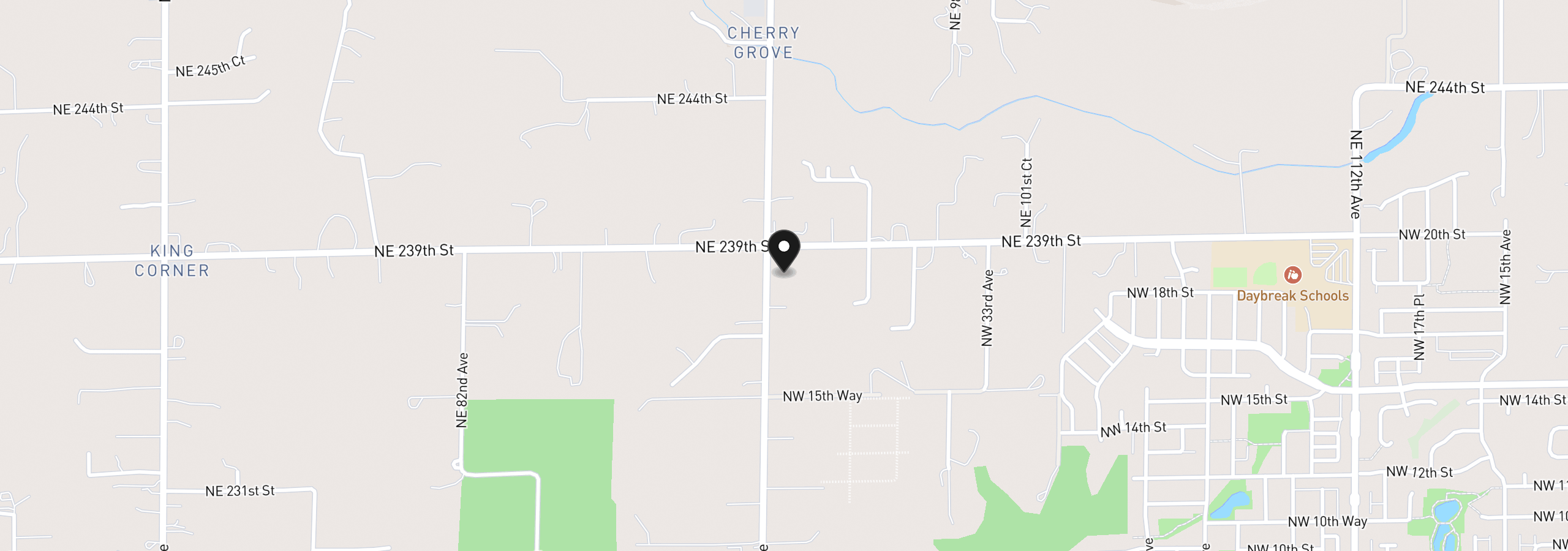 Map showing the location of 23615 NE 92nd Ave, Battle Ground, Wa 98604