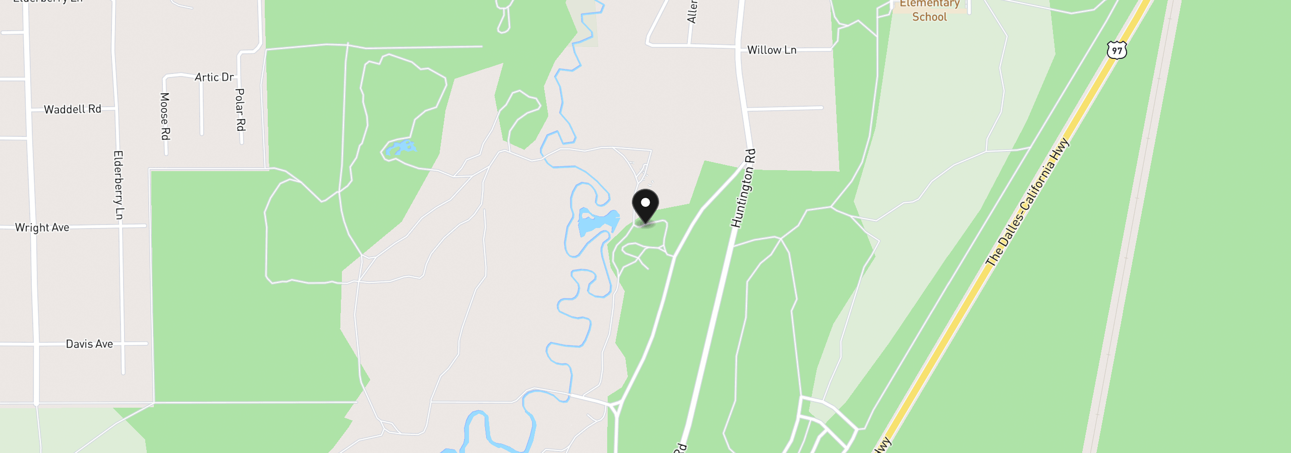 Map showing the location of 52255 Huntington Rd, La Pine, OR 97739