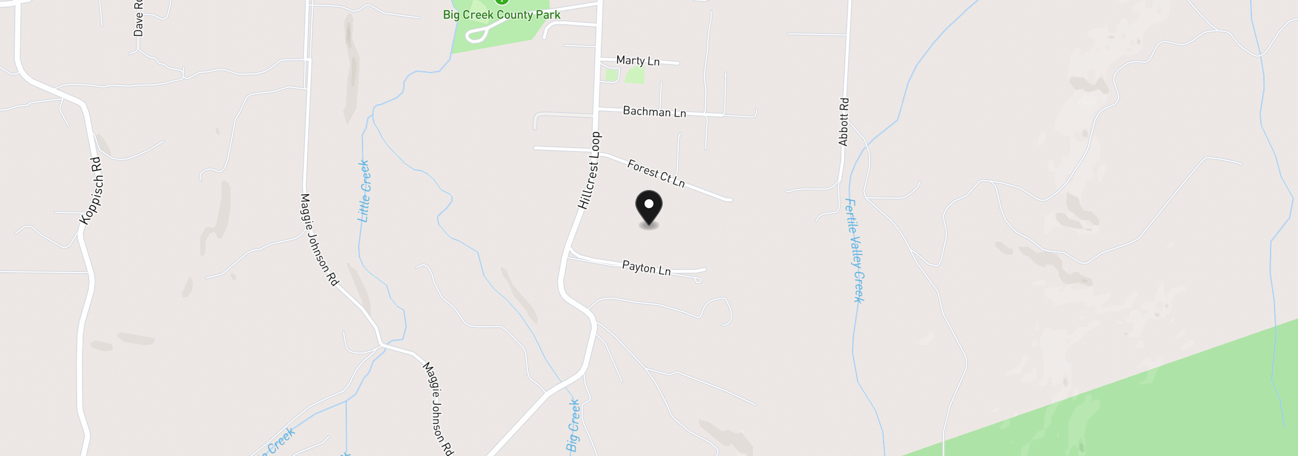 Map showing the location of Vl Hillcrest Loop, Astoria, OR 97103