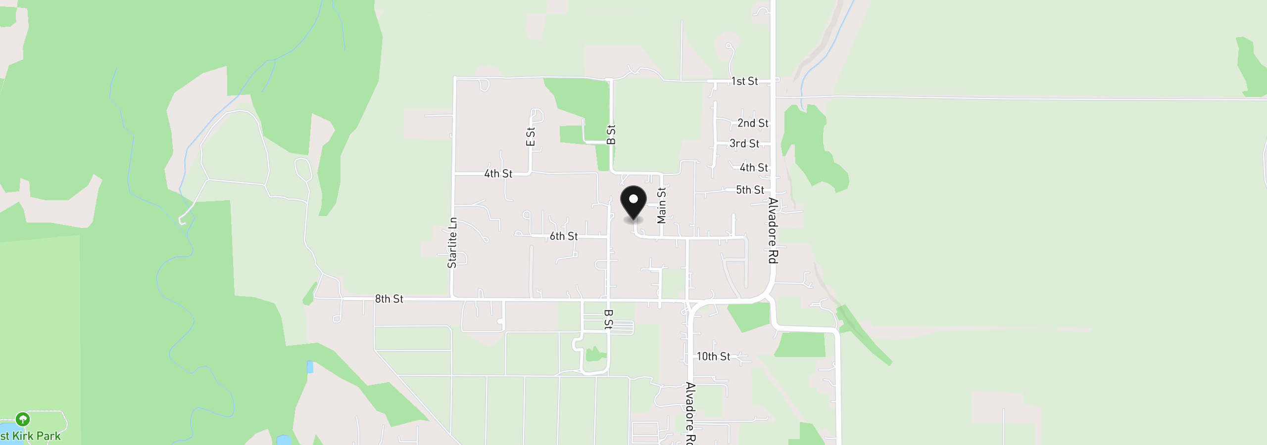 Map showing the location of 90954 A St, Junction City, OR 97448