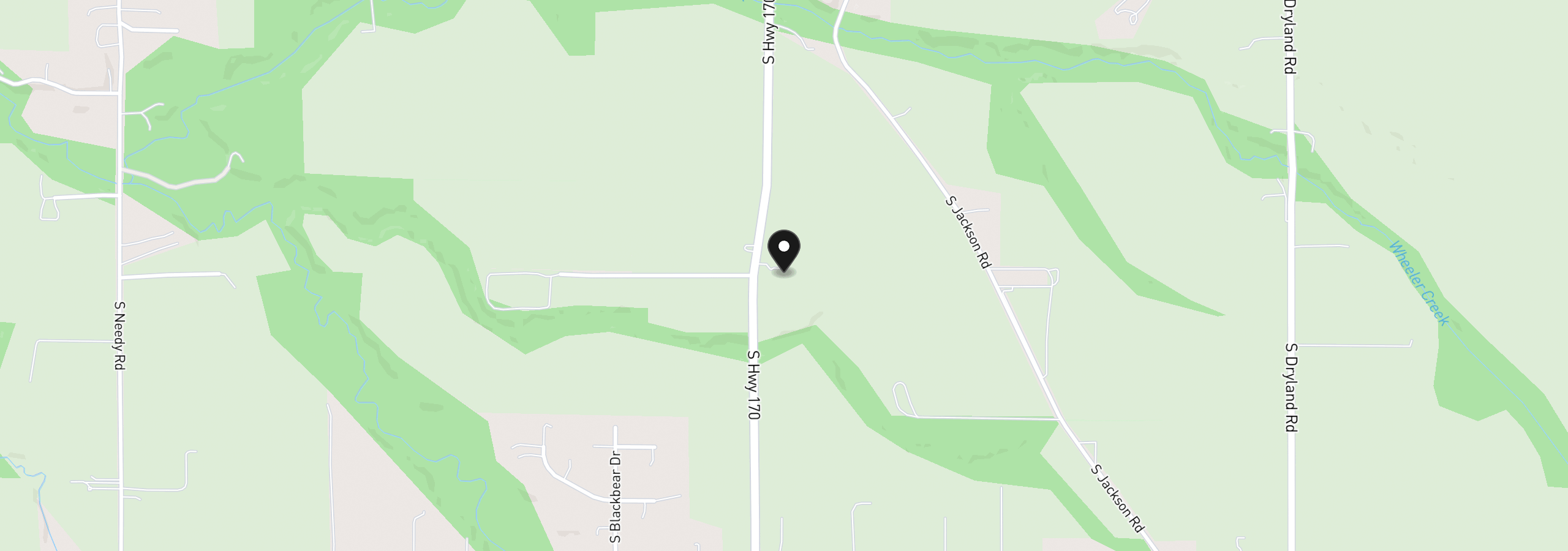 Map showing the location of 29474 S Highway 170, Canby, OR 97013