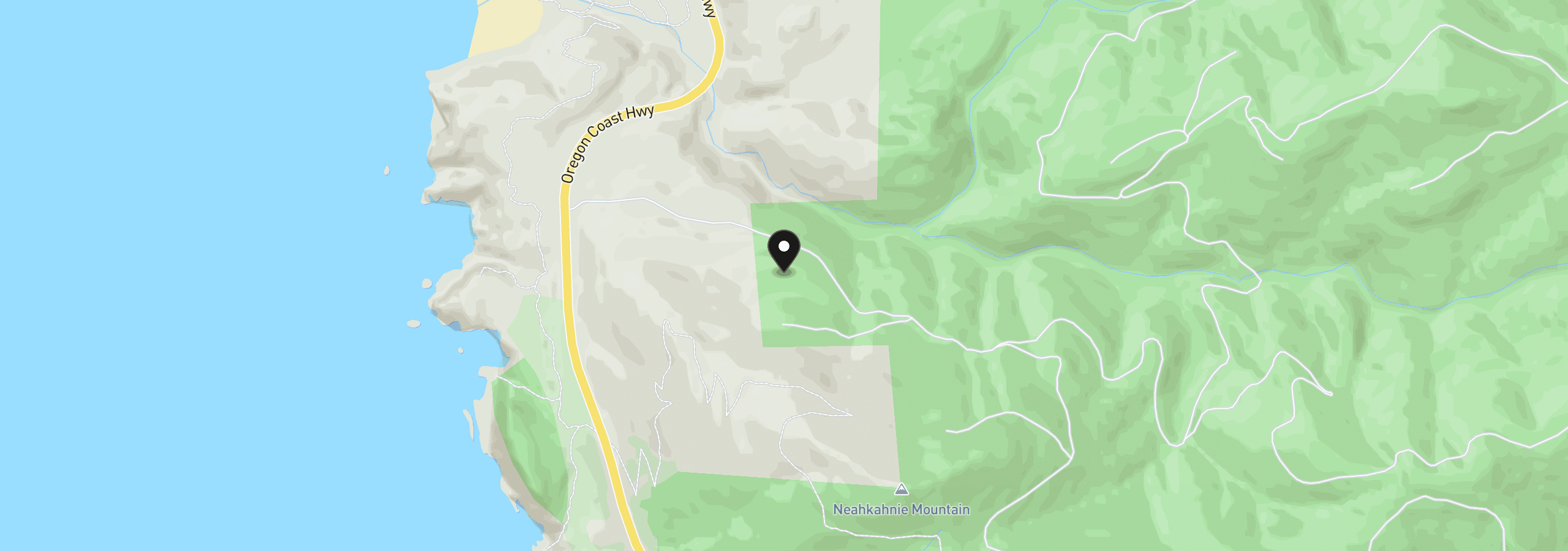 Map showing the location of 0 Hwy 101, Manzanita, OR 97130