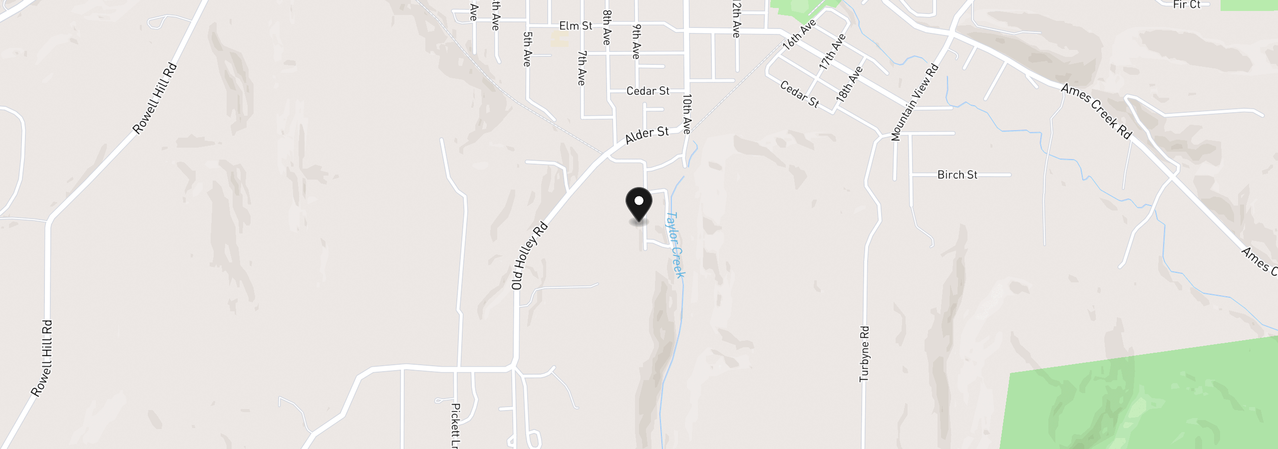 Map showing the location of 360 Boulder Ridge Dr, Sweet Home, OR 97386