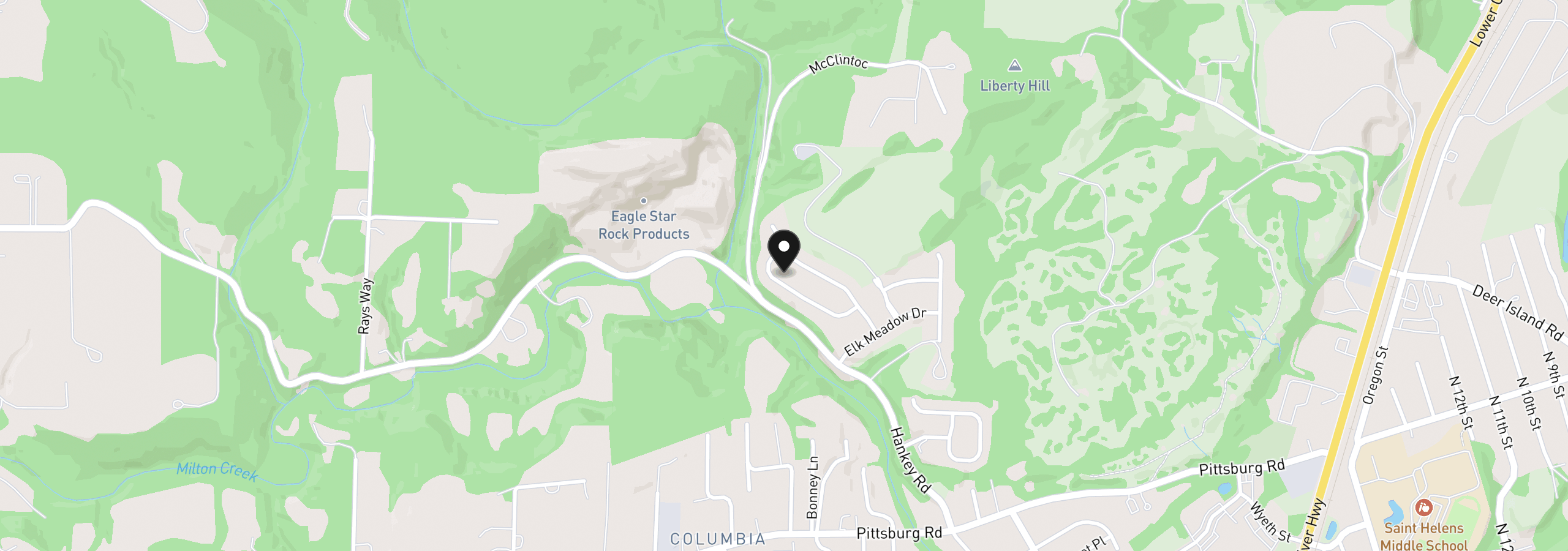 Map showing the location of 35471 Portland View Dr, St. Helens, OR 97051