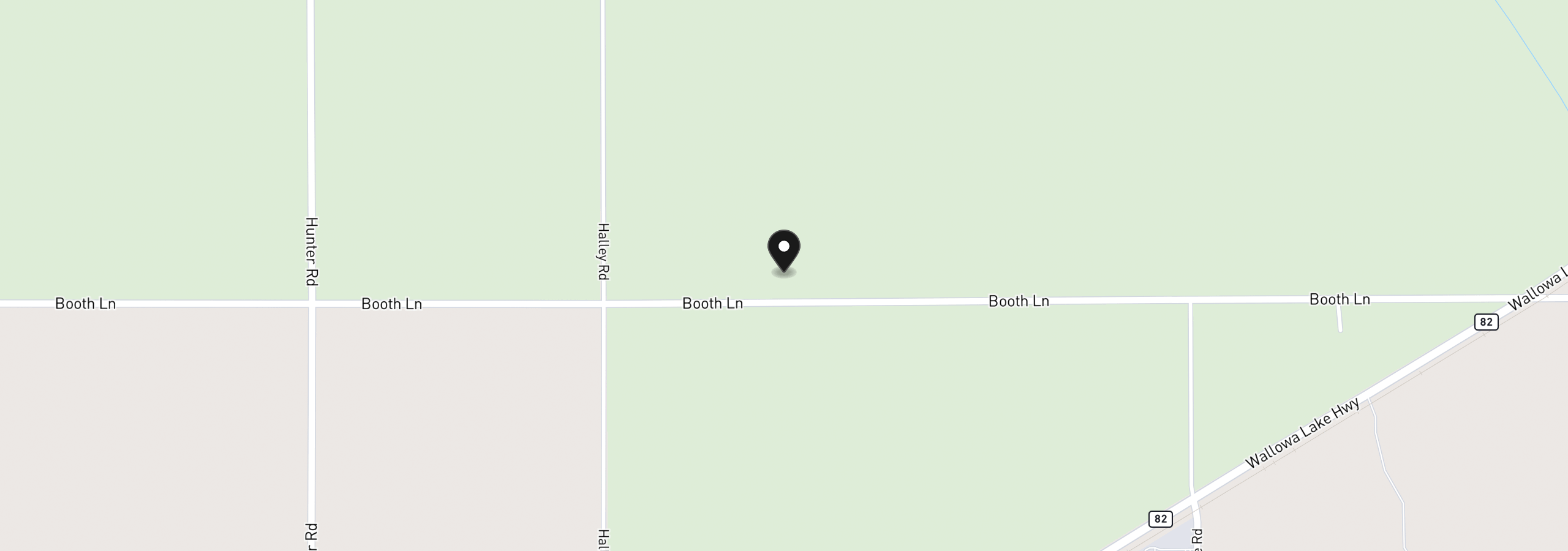 Map showing the location of 63563 Booth Ln, La Grande, OR 97850