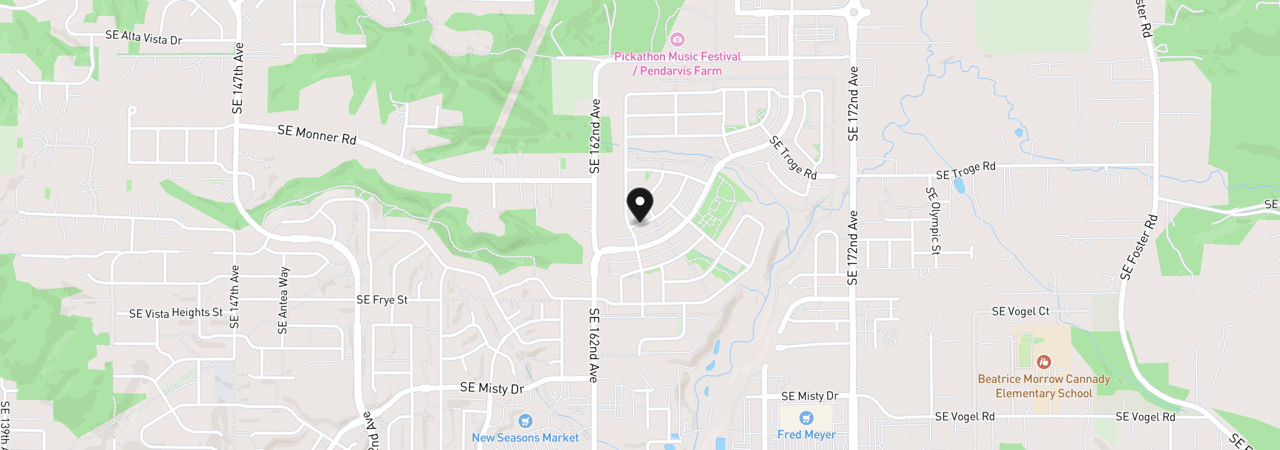 Map showing the location of 16348 SE Multnomah Falls Dr A, Happy Valley, OR 97086