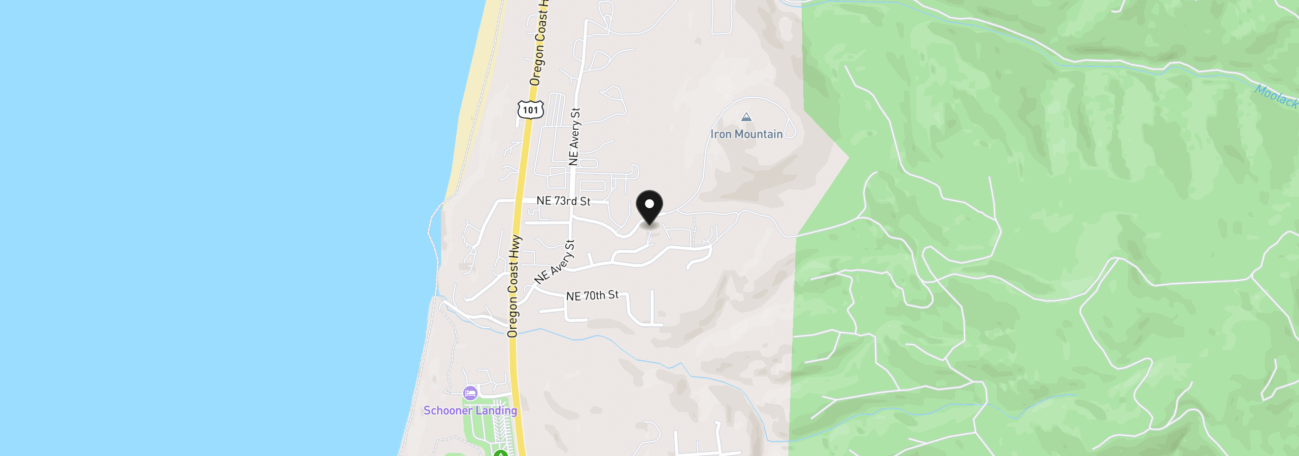 Map showing the location of 275 NE 71st Pl, Newport, OR 97365