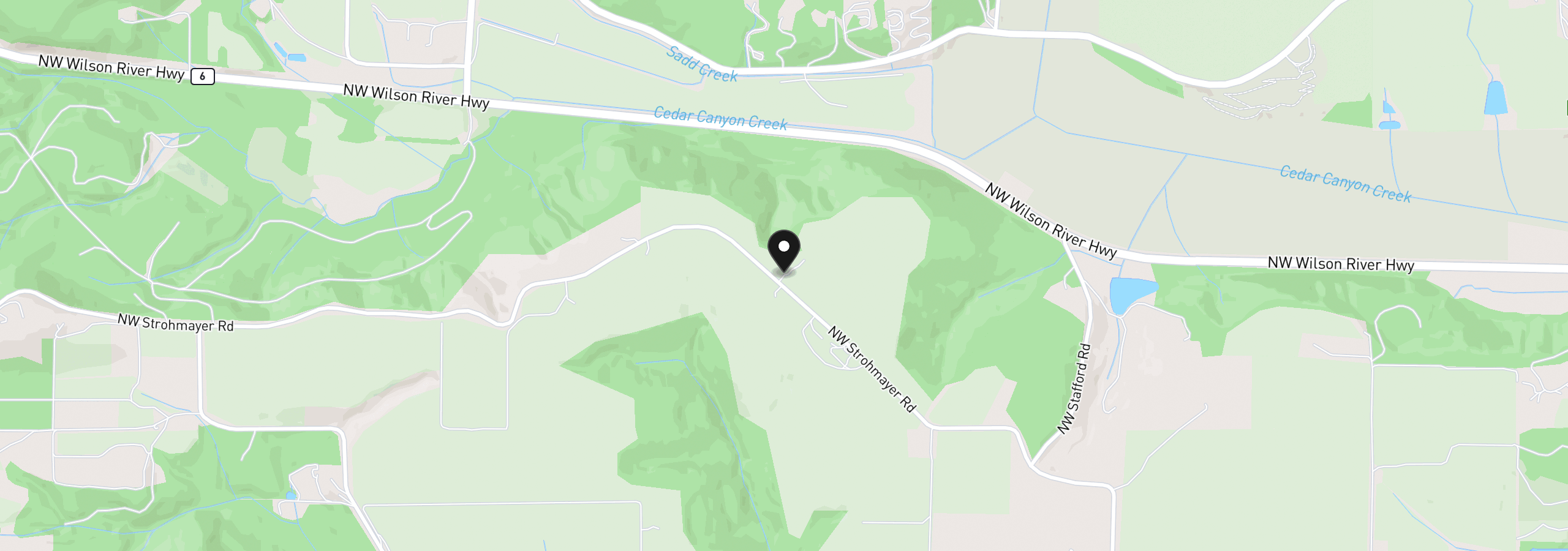 Map showing the location of 48025 NW Strohmayer Rd, Forest Grove, OR 97116