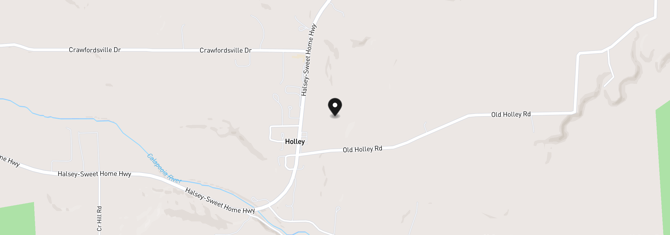 Map showing the location of Highway 228 Lot 4, Sweet Home, OR 97386