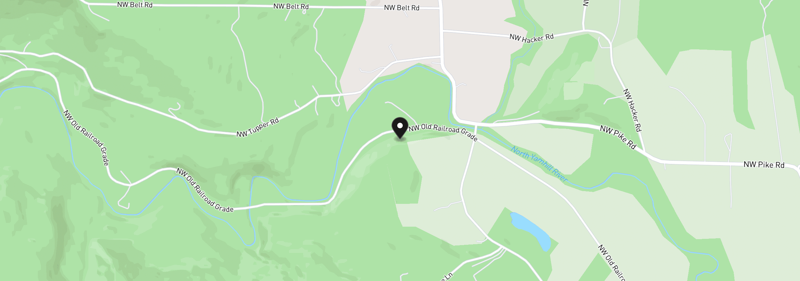 Map showing the location of 0 Old Railroad Grade Rd, Yamhill, OR 97148