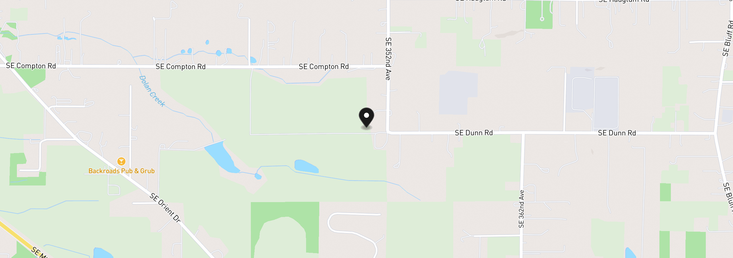Map showing the location of 12721 SE 352nd Ave, Boring, OR 97009