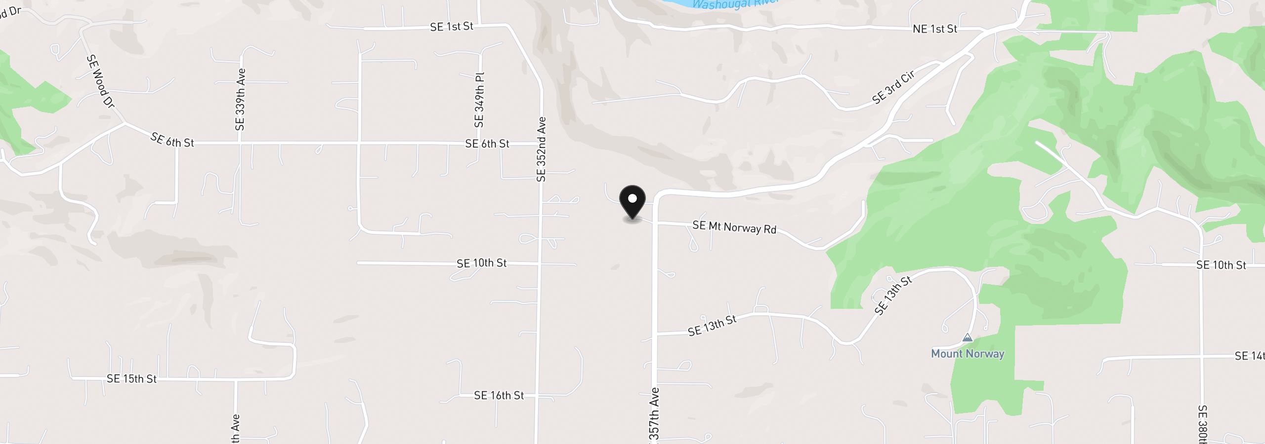 Map showing the location of 814 SE 357th Ave, Washougal, Wa 98671