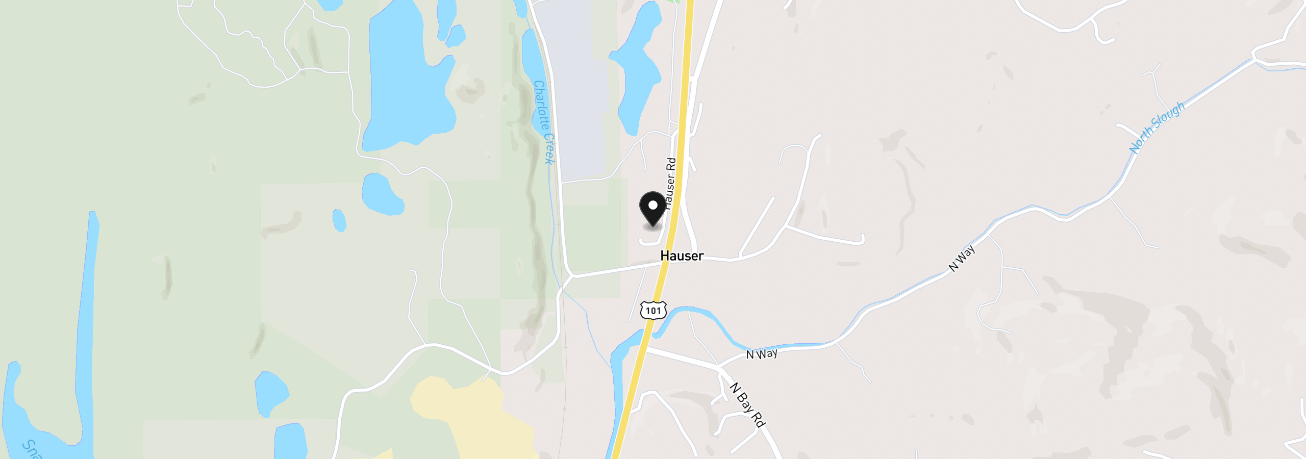 Map showing the location of 0 Hauser Rd, North Bend, OR 97459