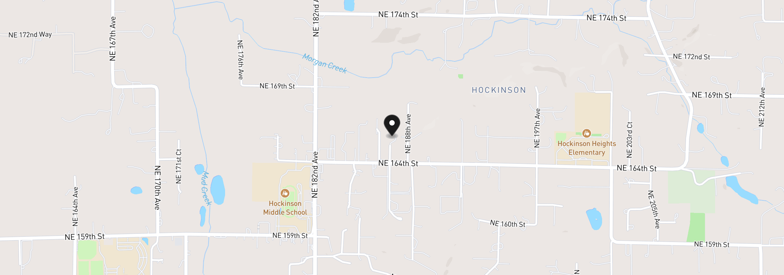 Map showing the location of 16501 NE 187th Ct, Brush Prairie, Wa 98606