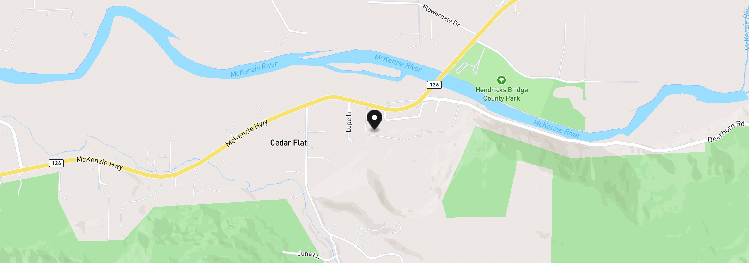 Map showing the location of 87835 Upland St, Springfield, OR 97478