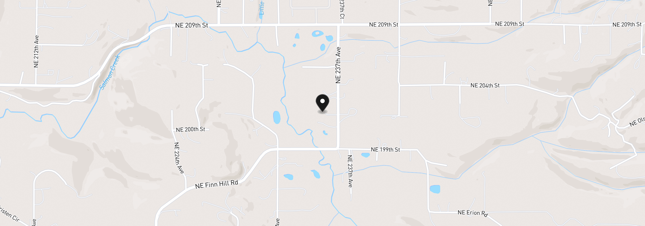 Map showing the location of 20116 NE 237th Ave, Battle Ground, Wa 98604