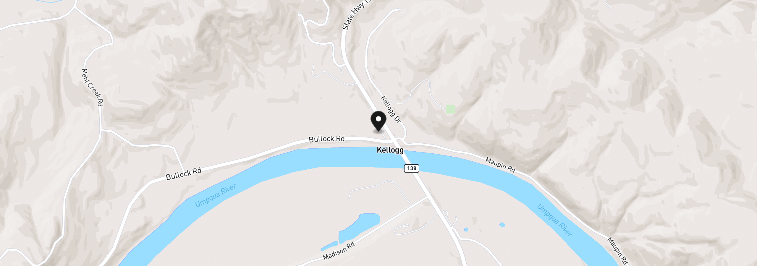 Map showing the location of 9450 Bullock Rd, Oakland, OR 97462