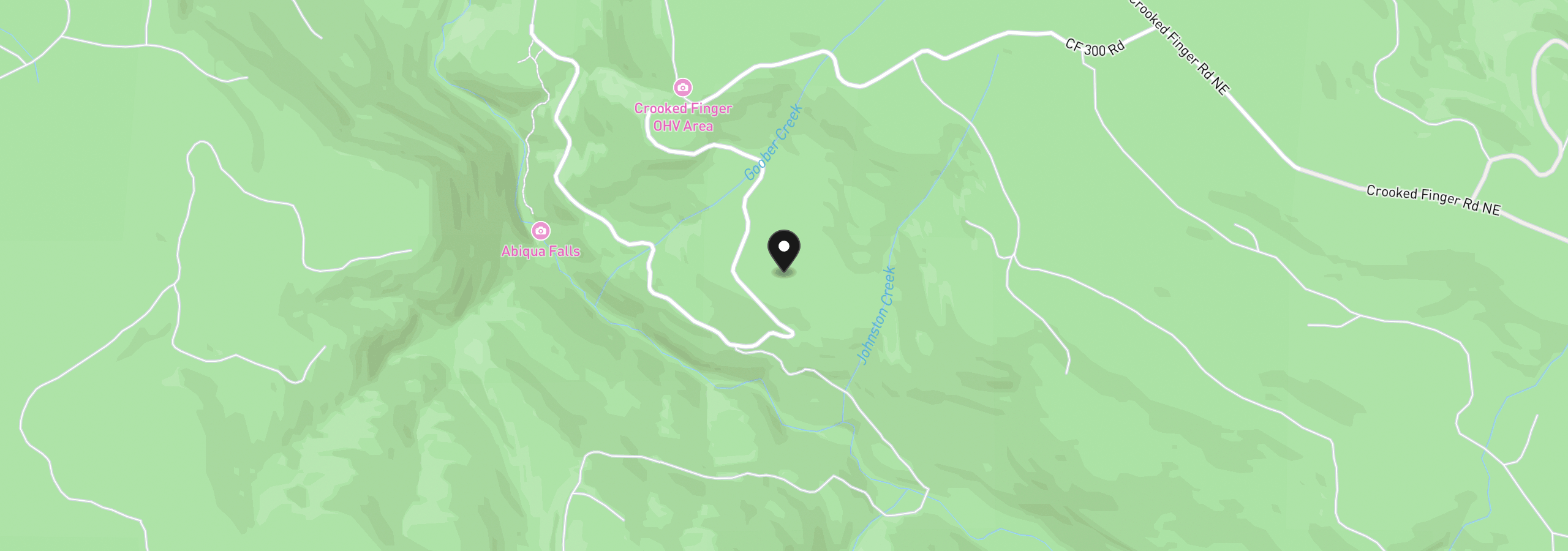 Map showing the location of 0 NE Crooked Finger Rd, Scotts Mills, OR 97375