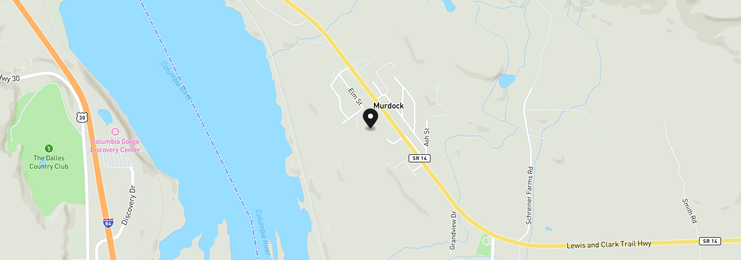 Map showing the location of 8176 State Route 14, Lyle, Wa 98635