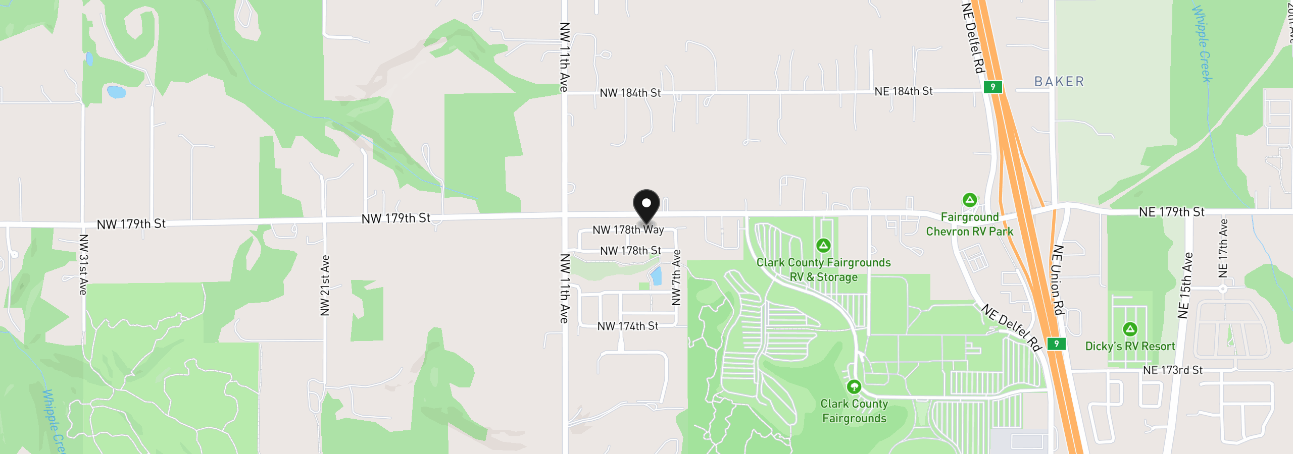 Map showing the location of 818 NW 178th Way, Ridgefield, Wa 98642