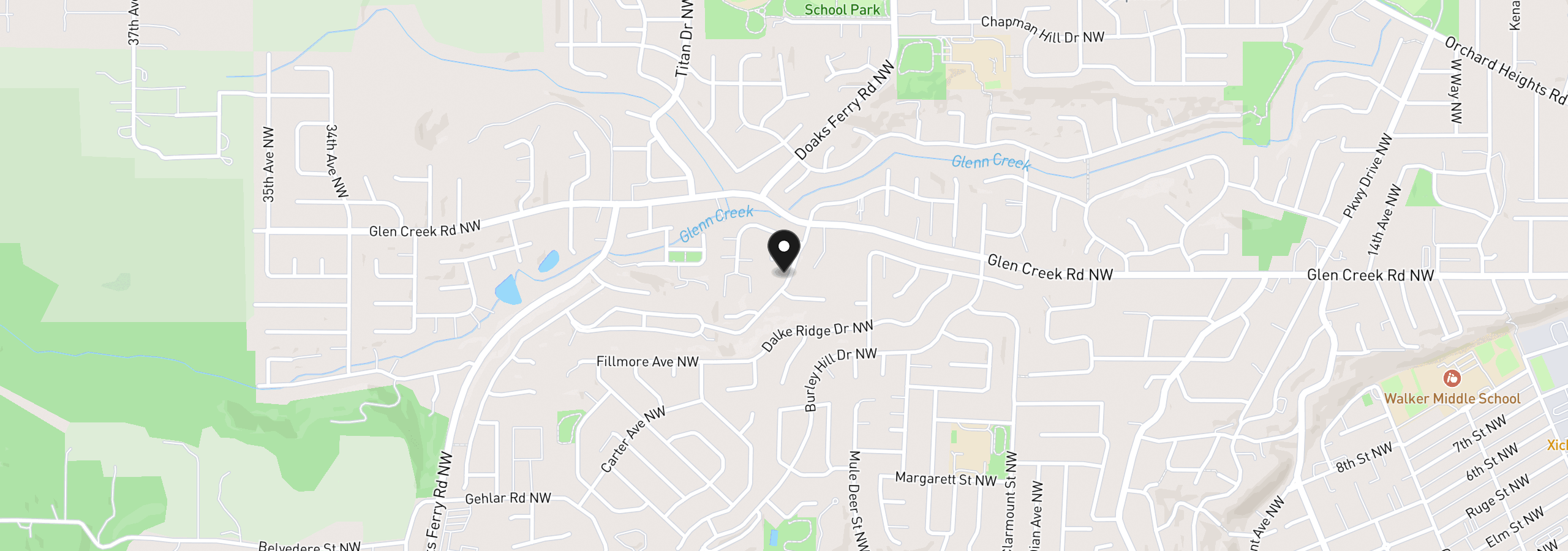 Map showing the location of 1035 Westfarthing Way NW, Salem, OR 97304