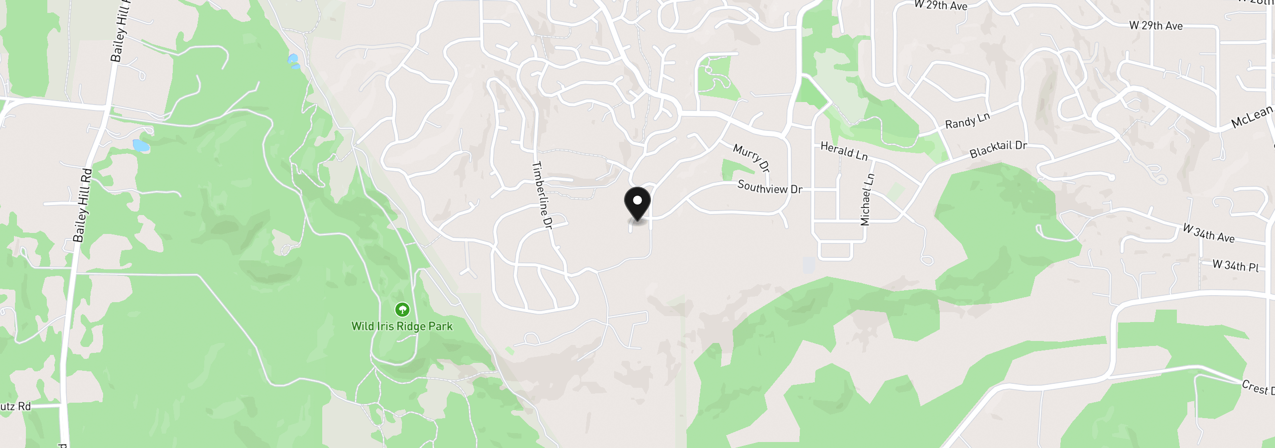 Map showing the location of 3490 Southview Dr, Eugene, OR 97405