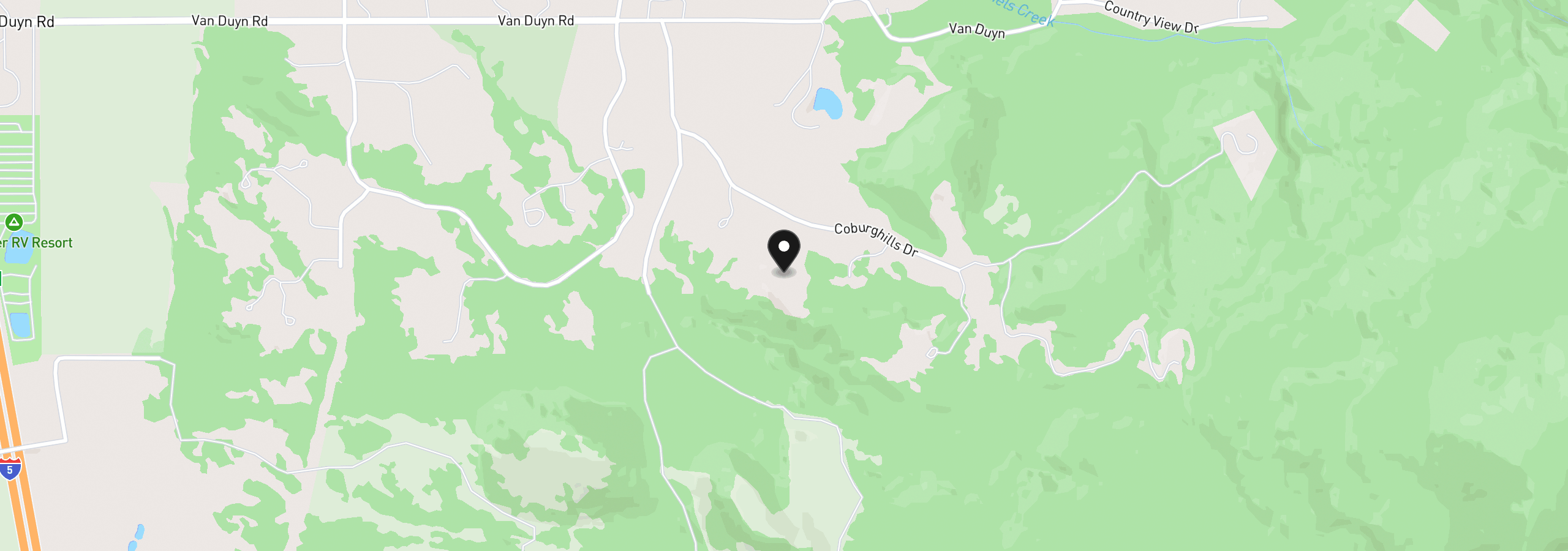 Map showing the location of 90834 Coburghills Dr, Eugene, OR 97408