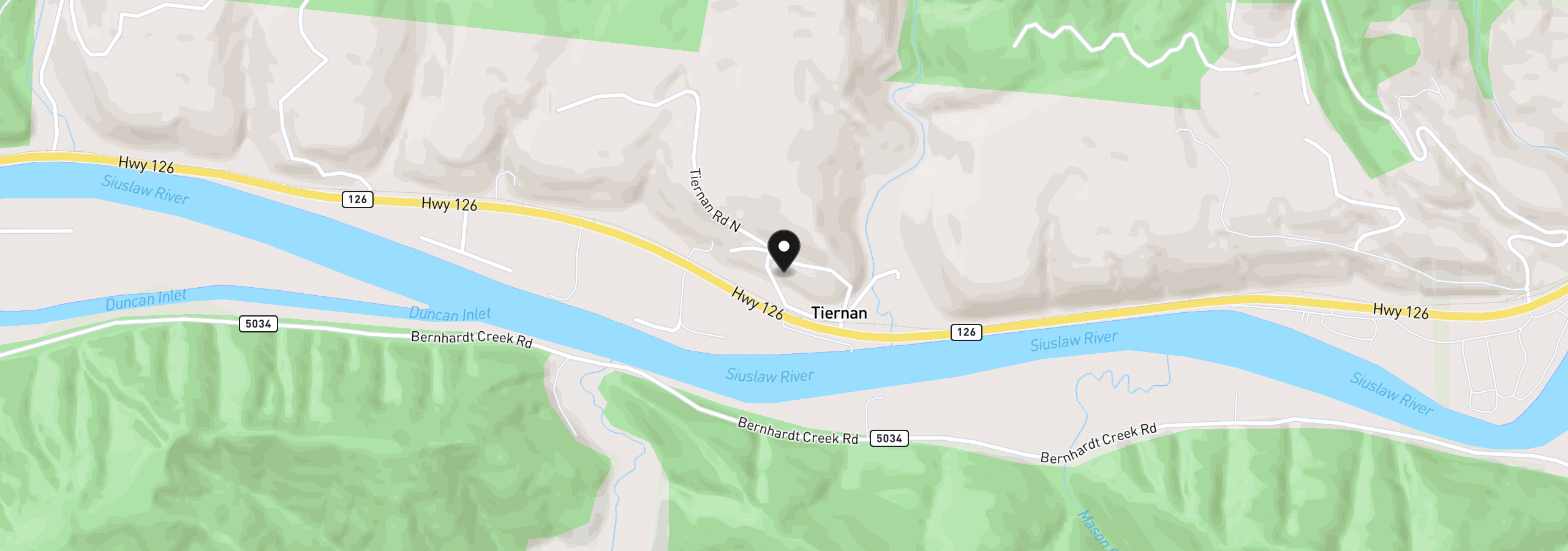 Map showing the location of 87511 Tiernan Rd, Mapleton, OR 97453
