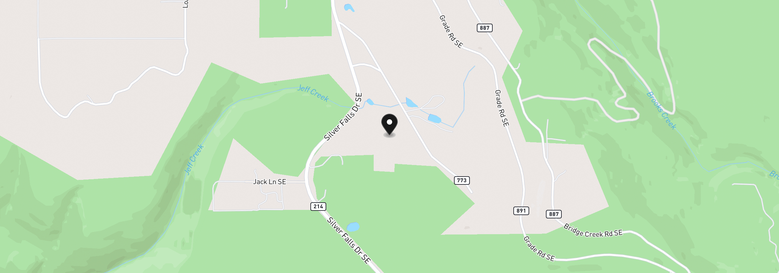 Map showing the location of 19890 SE Sharon Tony Way 3, Silverton, OR 97381